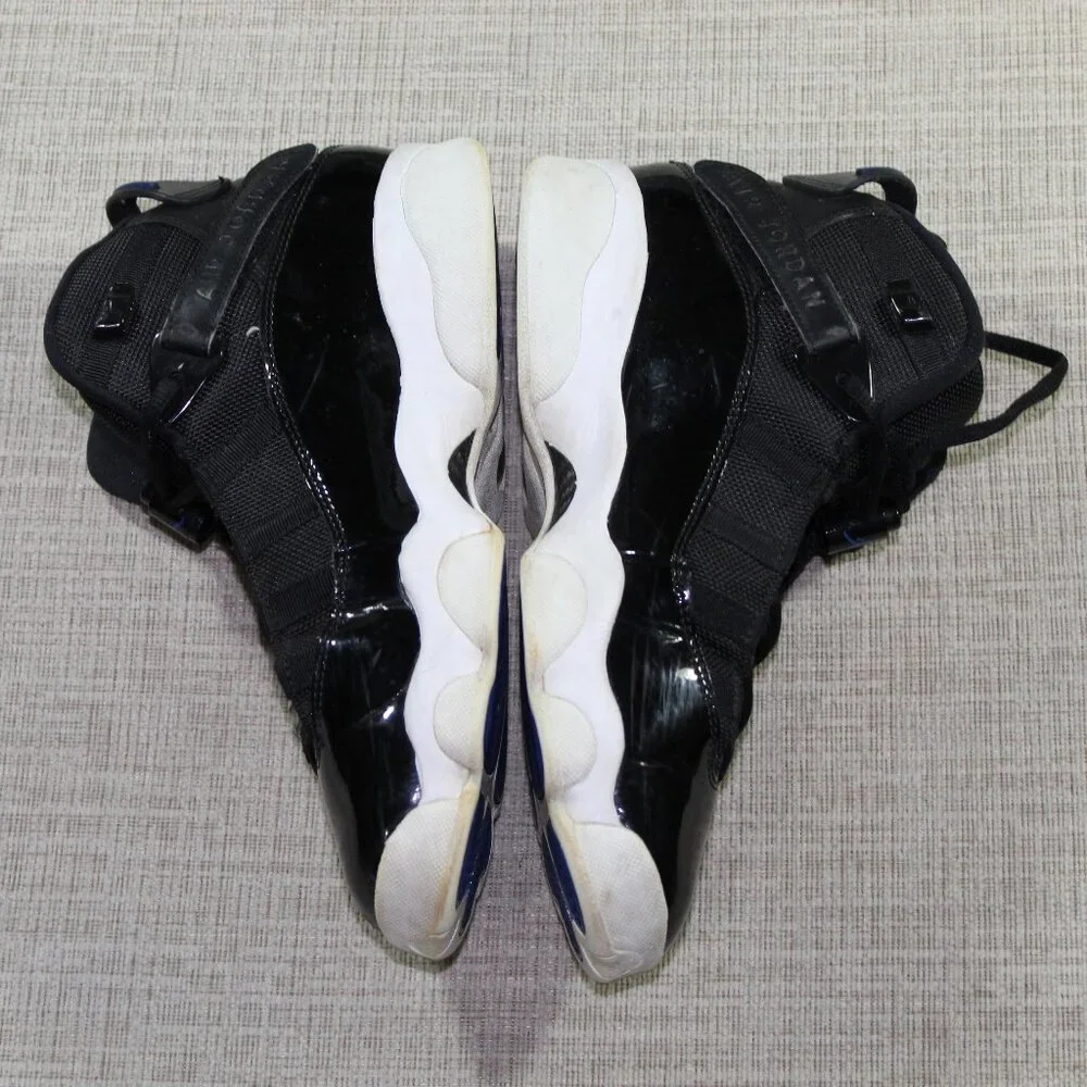 Nike Air Jordan 6 Rings Space Jam Size 9 Black and Blue Athletic Shoes